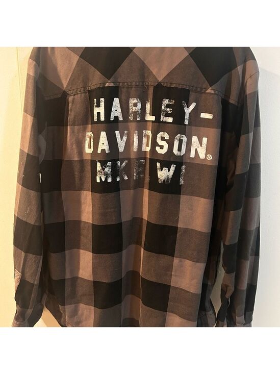 Harley-Davidson Other - Harley-Davidson Men's Black and Gray Checkered Jacket